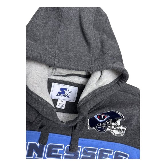 TENNESSEE TITANS NFL Football STARTER Blue Retro Hoodie Sweatshirt Mens Medium - Picture 3 of 5